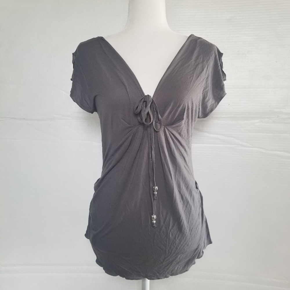 COTE' FEMME WOMENS V NECK BLOUSE